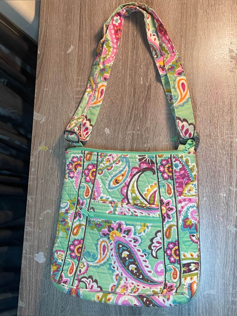 Quilted Vera Bradley Paisley Crossbody Bag in Tutti Fruitti